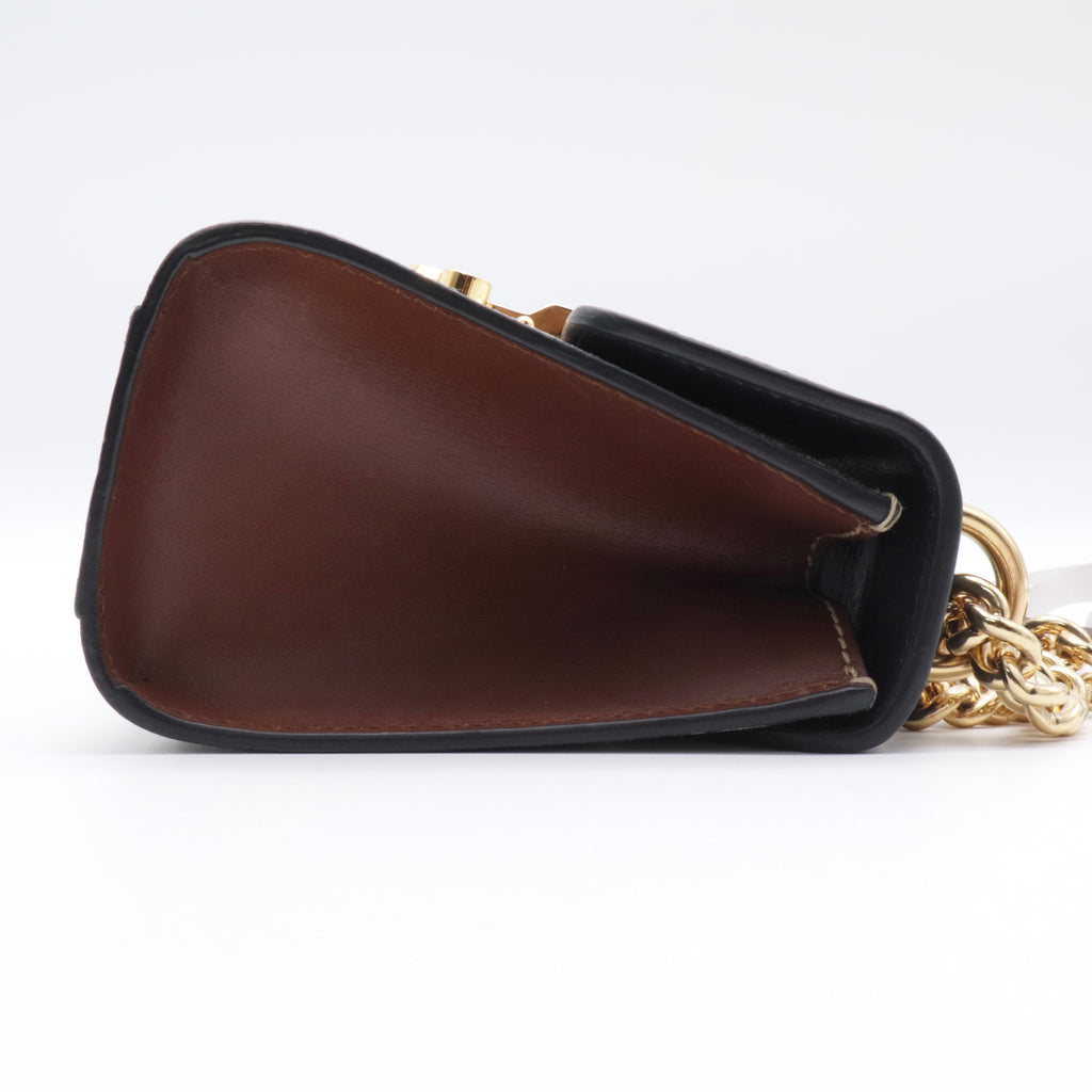 GG Supreme Monogram Calfskin Small Padlock Shoulder Bag twins