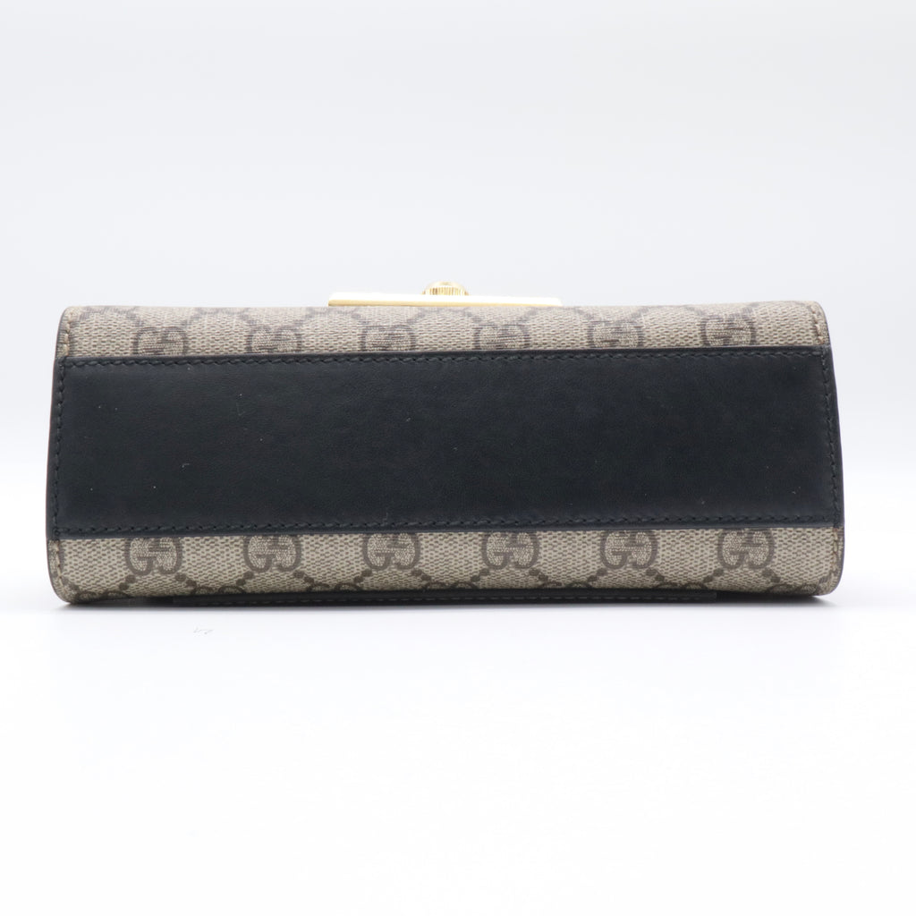 GG Supreme Monogram Calfskin Small Padlock Shoulder Bag twins