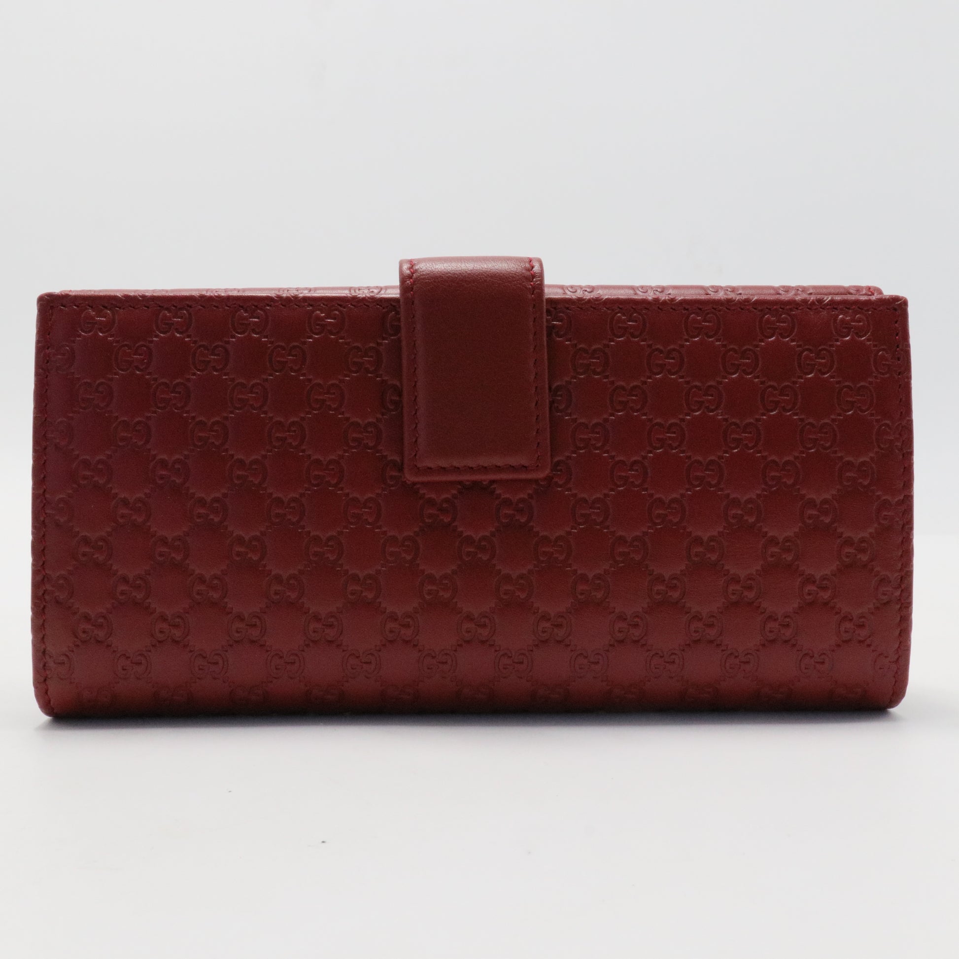Microguccissima Continental Flap Wallet  Red