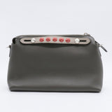 Vitello Dolce Monster Eyes Inlay Studded Medium By The Way Boston Bag Carbone White Multicolor