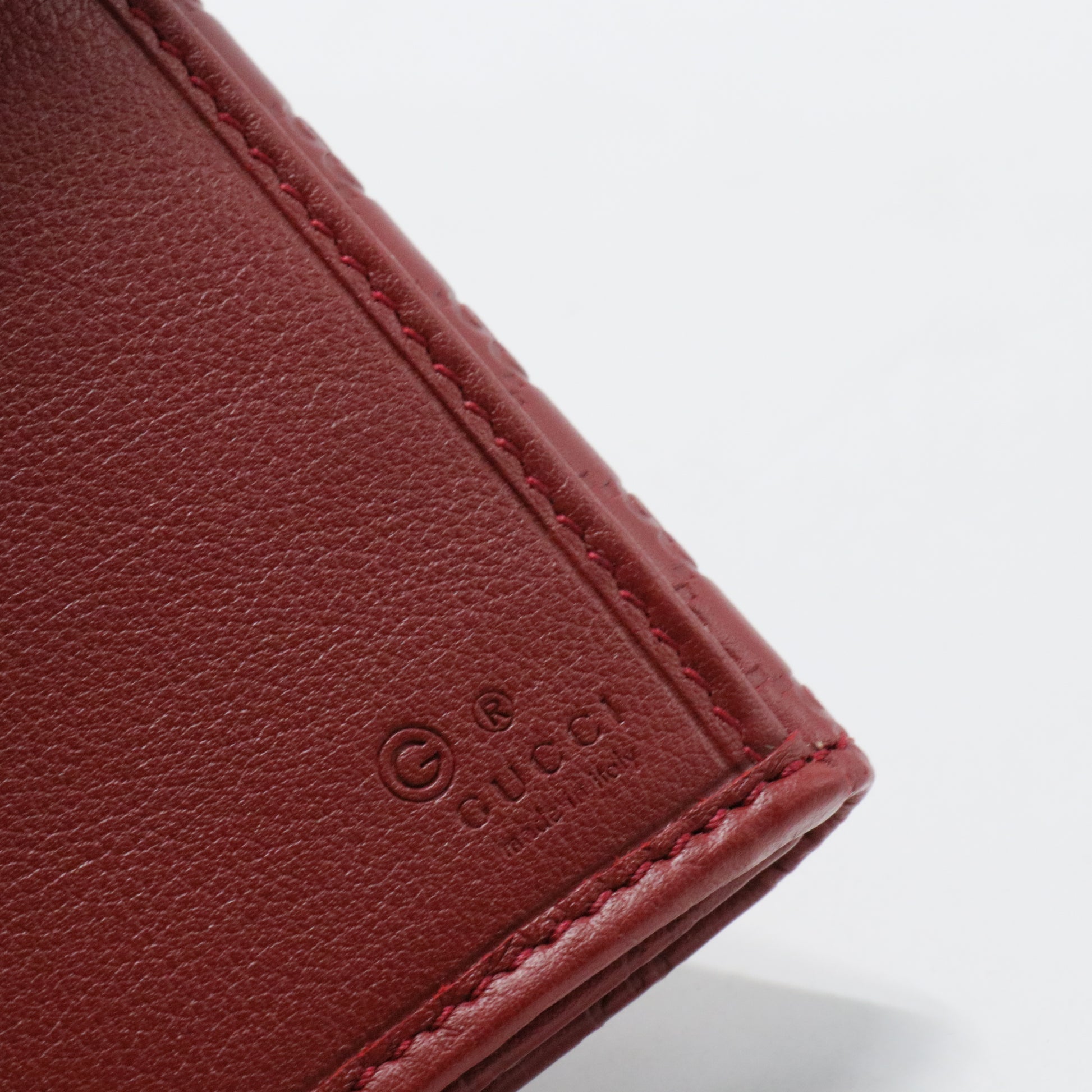 Microguccissima Continental Flap Wallet  Red