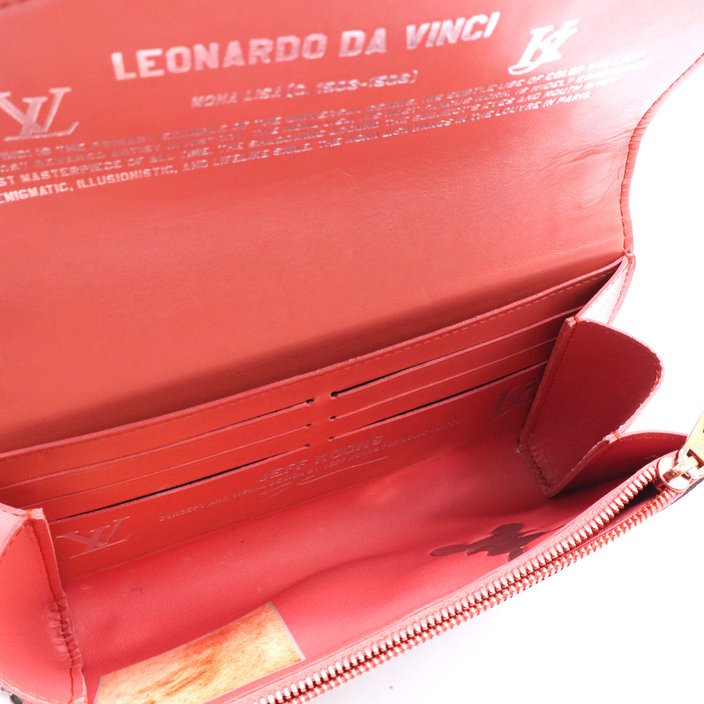 Louis Vuitton Chain Shoulder Bag Limited Edition Jeff Koons Da Vinci Print Canvas Twins LDJ2500