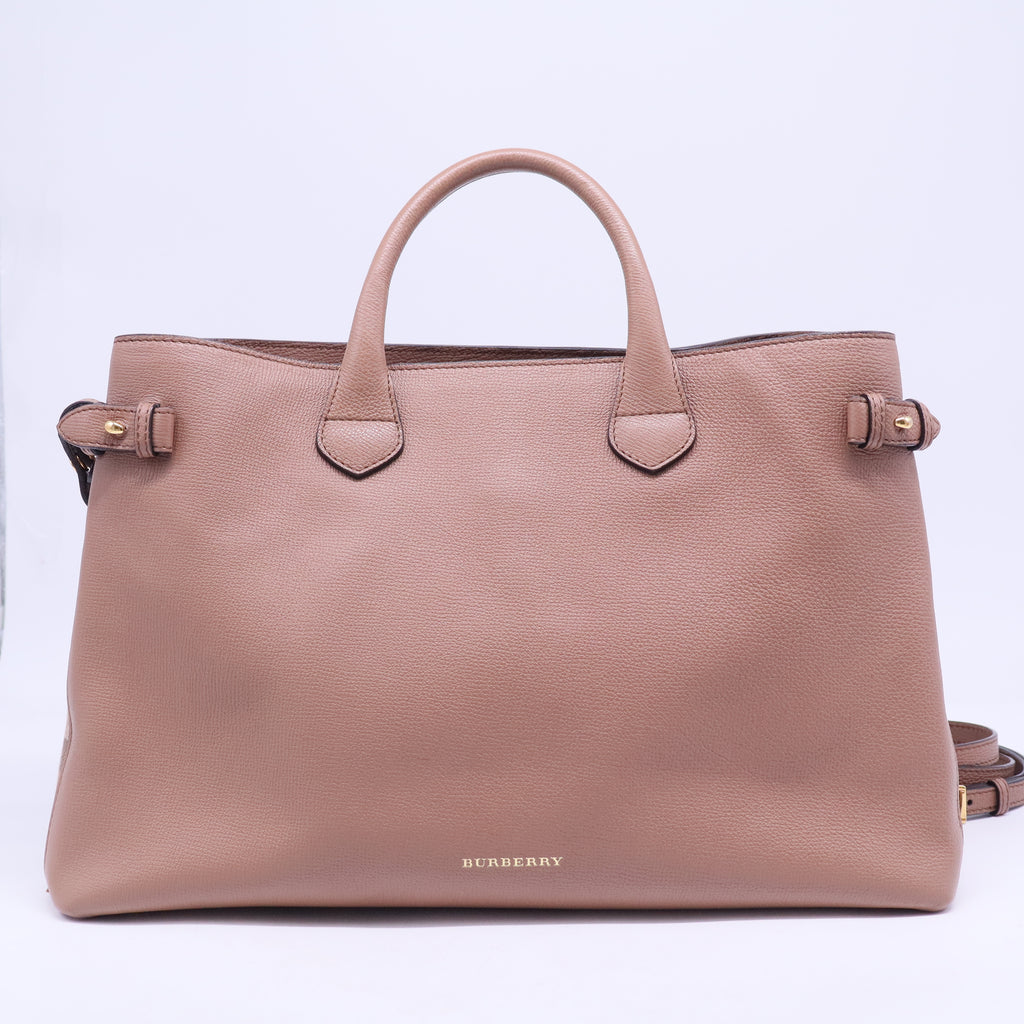 Banner Convertible Tote Leather and House Check Canvas B20215