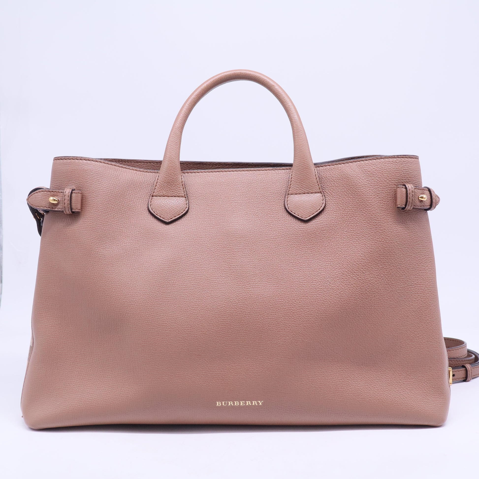 Banner Convertible Tote Leather and House Check Canvas B20215