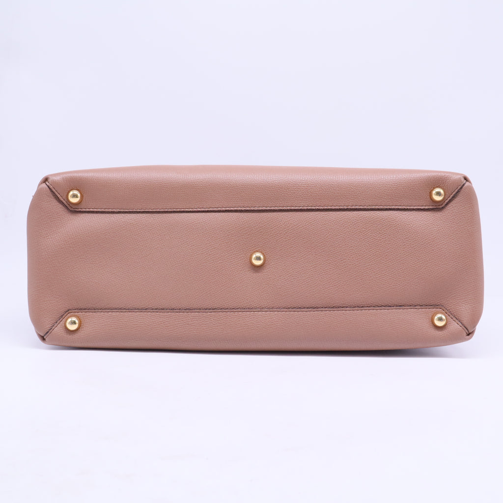 Banner Convertible Tote Leather and House Check Canvas B20215