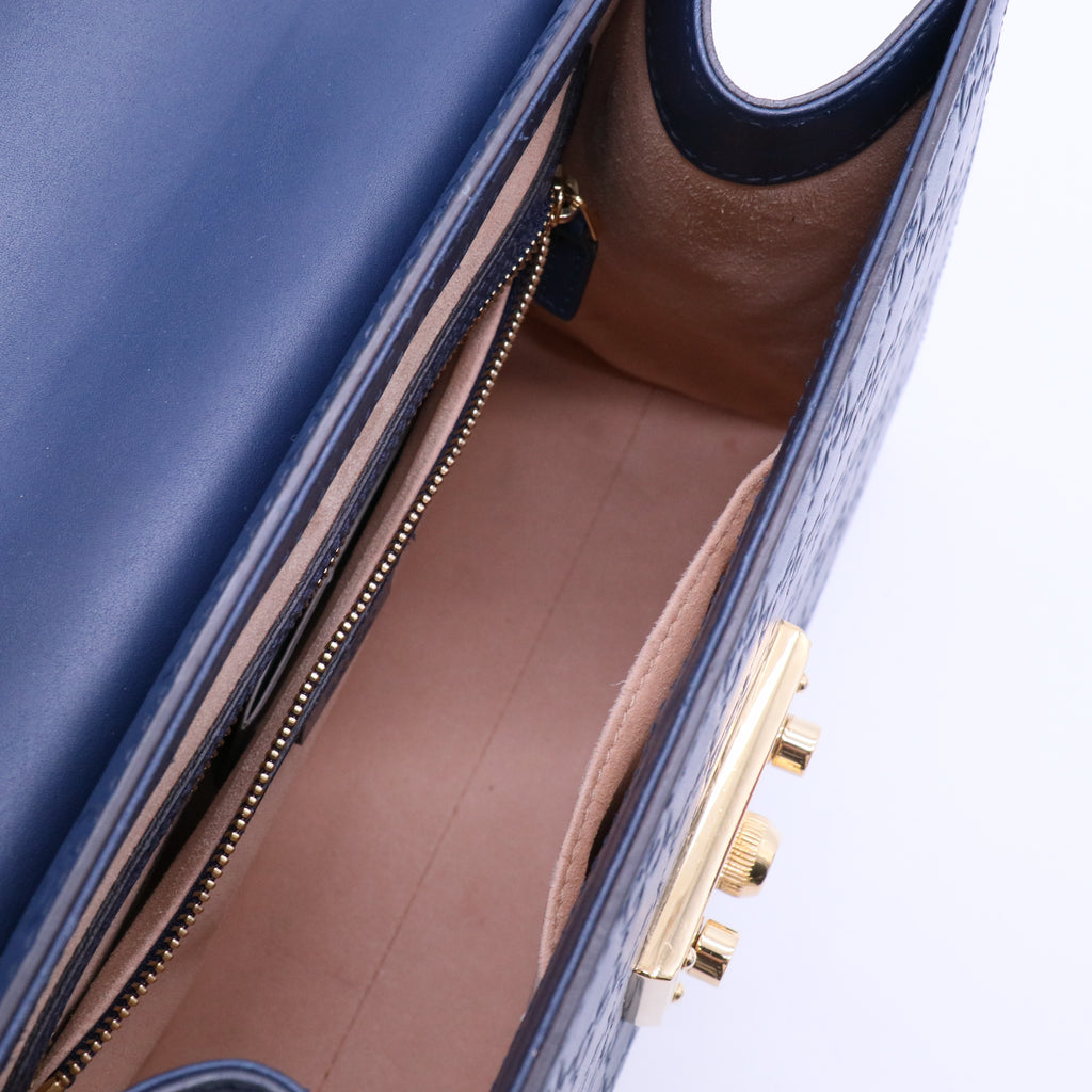 Gucci Padlock Top Handle Bag Guccissima Leather Small Twins LDJ2497
