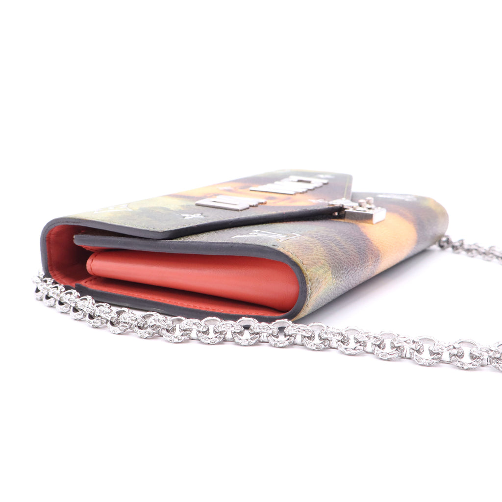 Louis Vuitton Chain Shoulder Bag Limited Edition Jeff Koons Da Vinci Print Canvas Twins LDJ2500