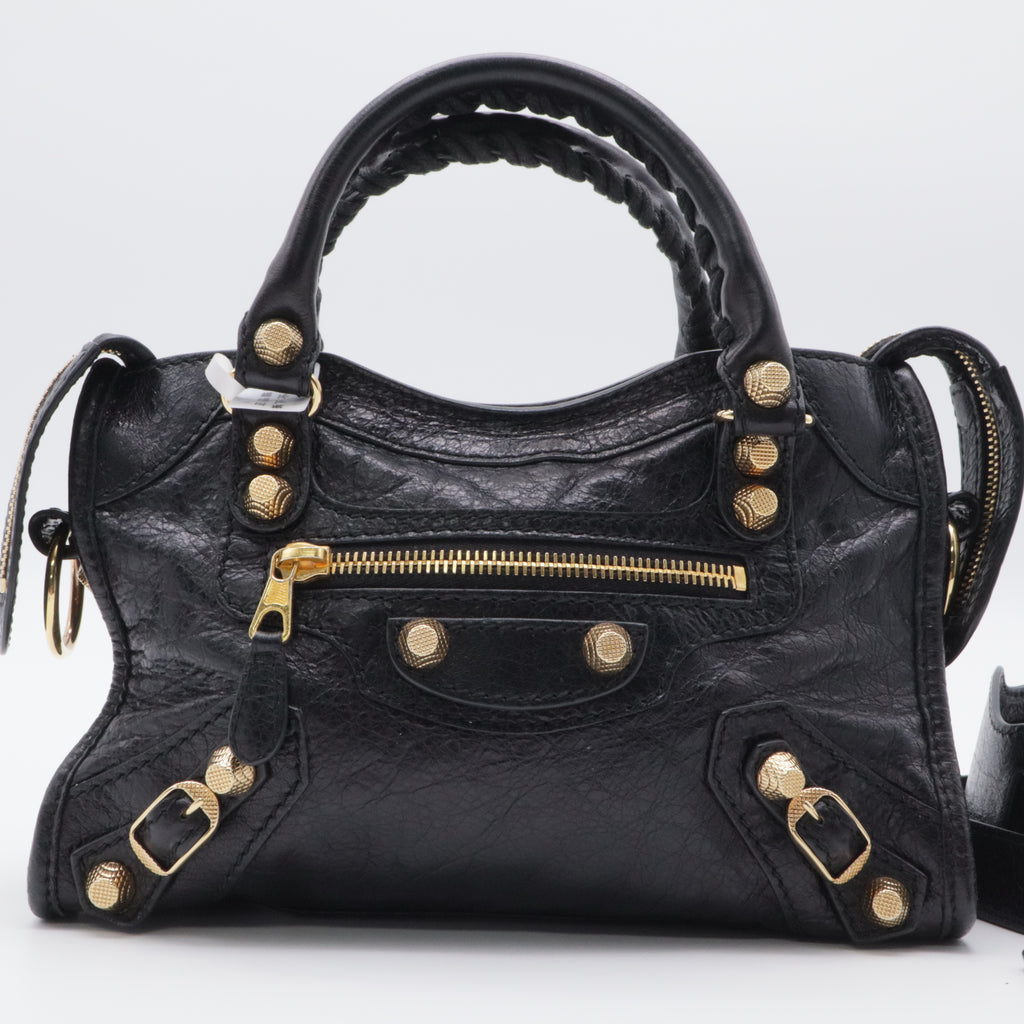 City Giant Studs Handbag Leather Mini twins
