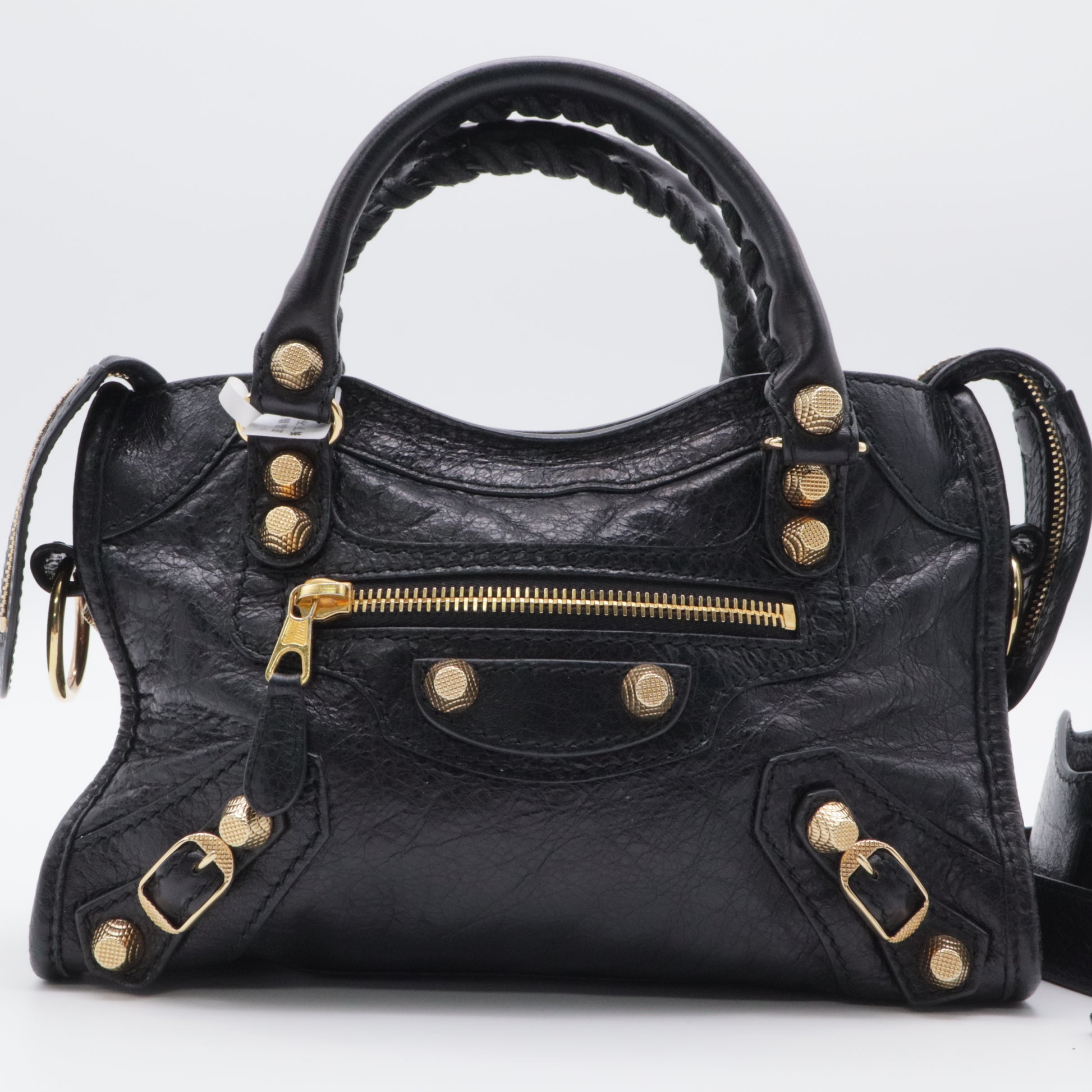 City Giant Studs Handbag Leather Mini twins