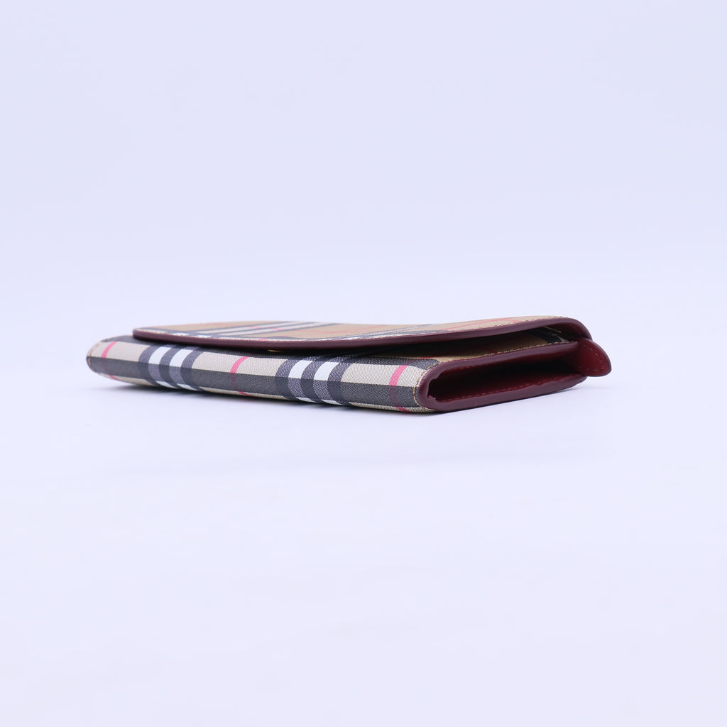 Burberry Haymarket Check Continental Wallet W21168