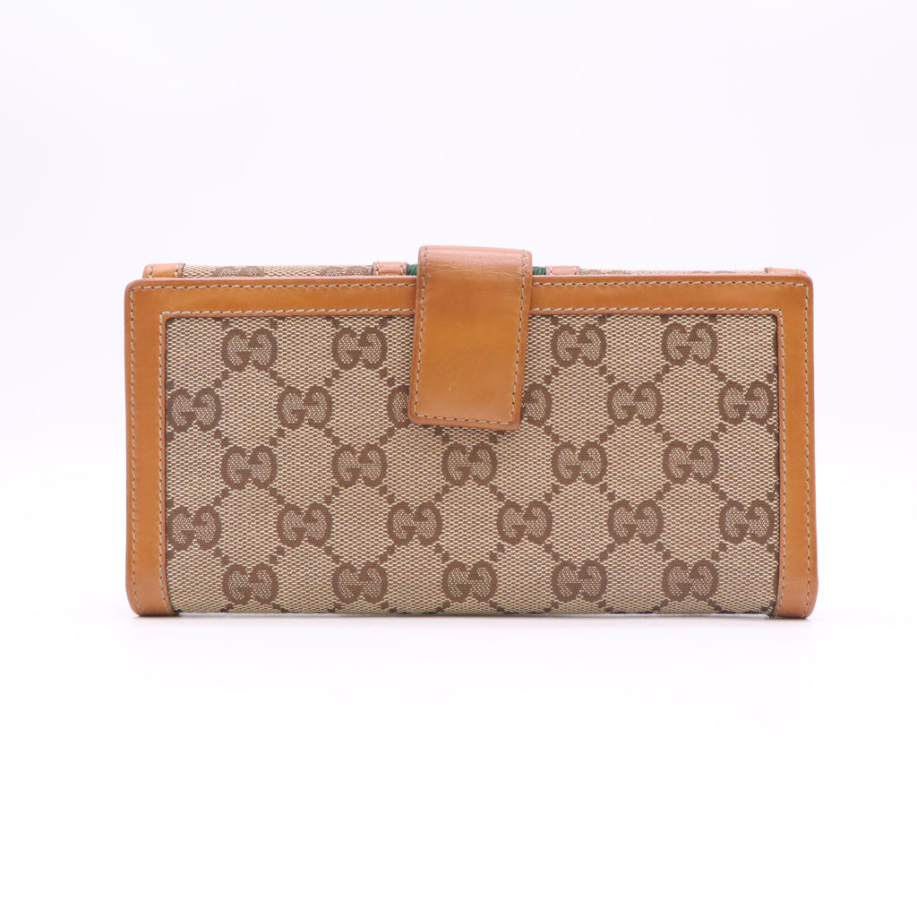 Gucci GG Canvas Web Continental Wallet W23340