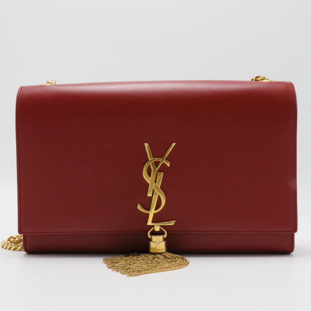 Classic Monogram Tassel Crossbody Bag Leather Small