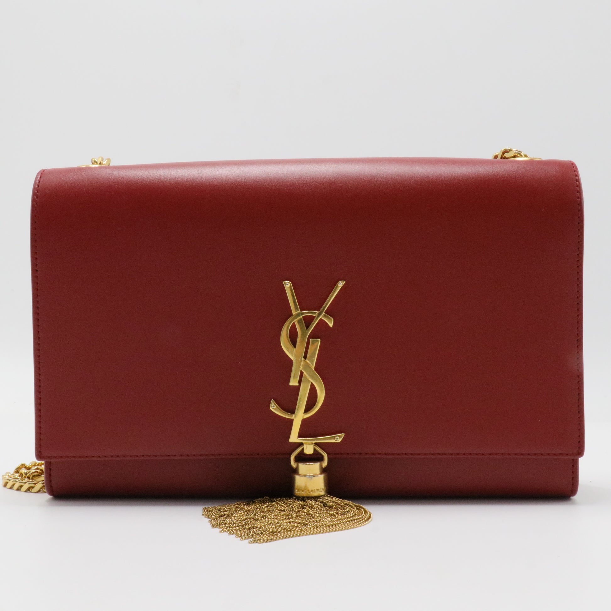 Classic Monogram Tassel Crossbody Bag Leather Small