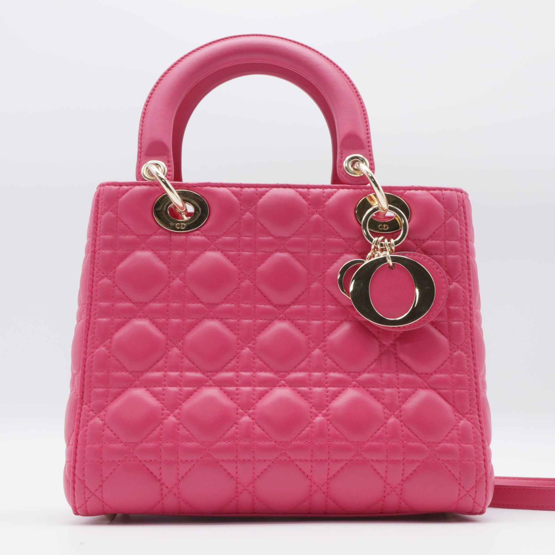Lady Dior Bag Cannage Quilt Lambskin Medium
