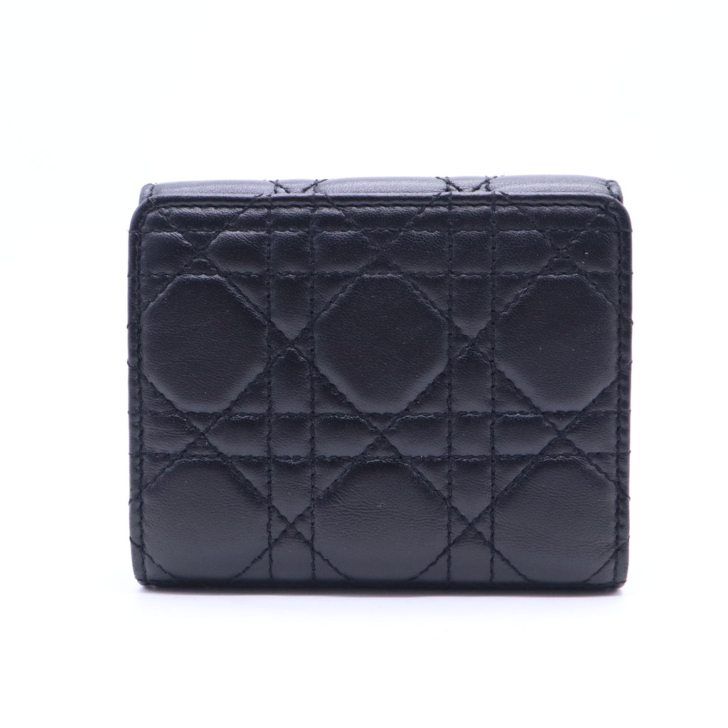 Lambskin Cannage Dioraddict Flap Wallet Black W21141