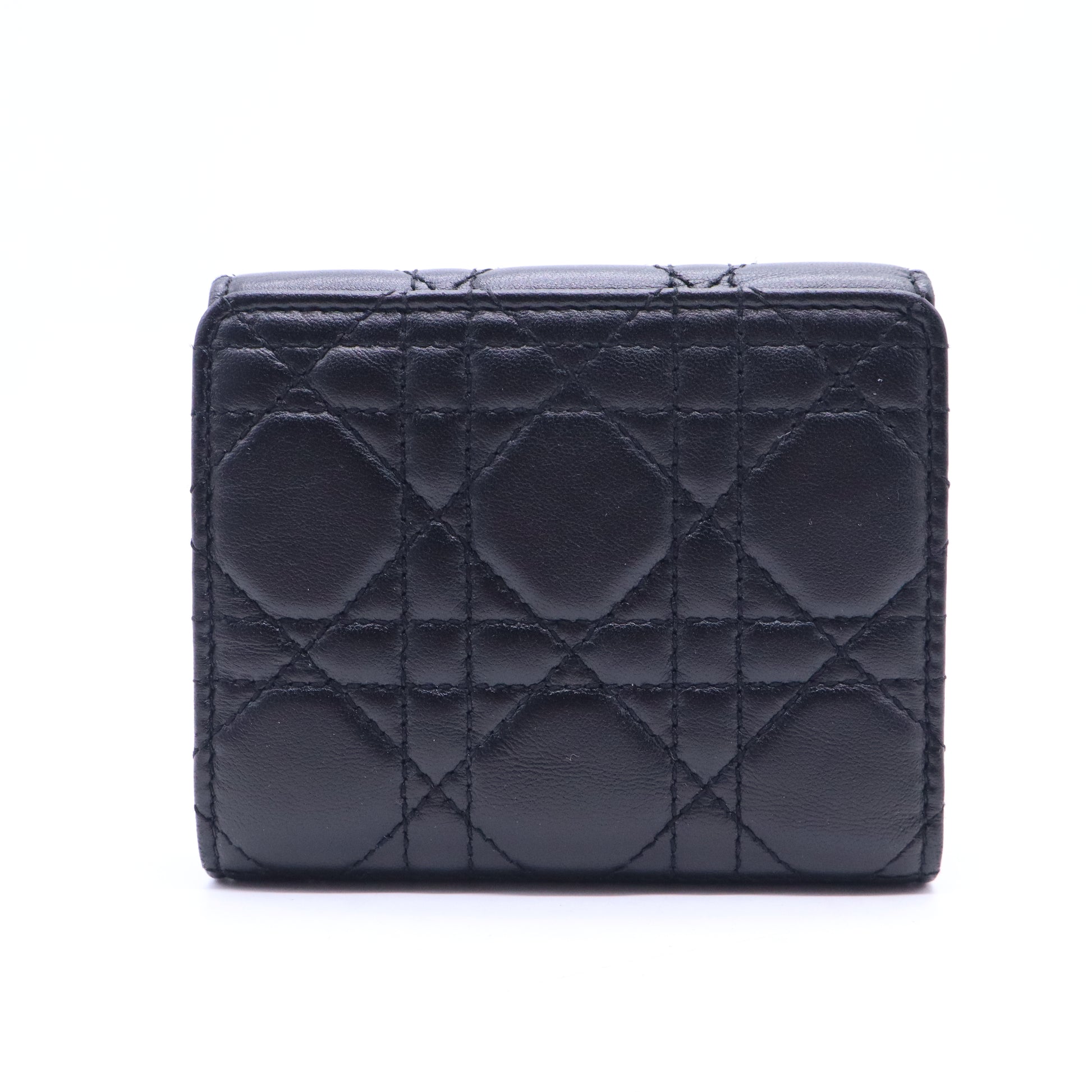 Lambskin Cannage Dioraddict Flap Wallet Black W21141