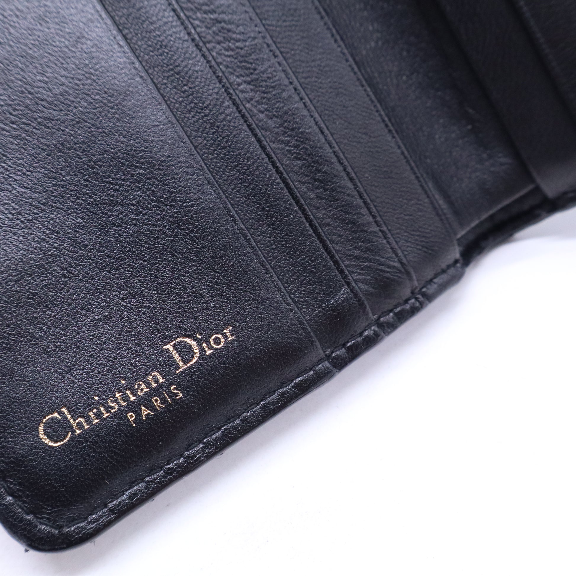 Lambskin Cannage Dioraddict Flap Wallet Black W21141