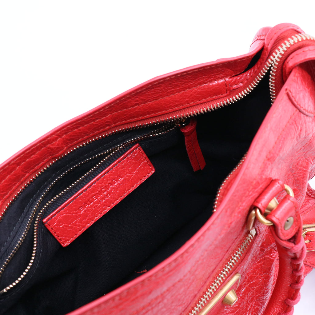 balenciaga City Classic Metallic Edge Bag Leather Mini Twins LDJ2496