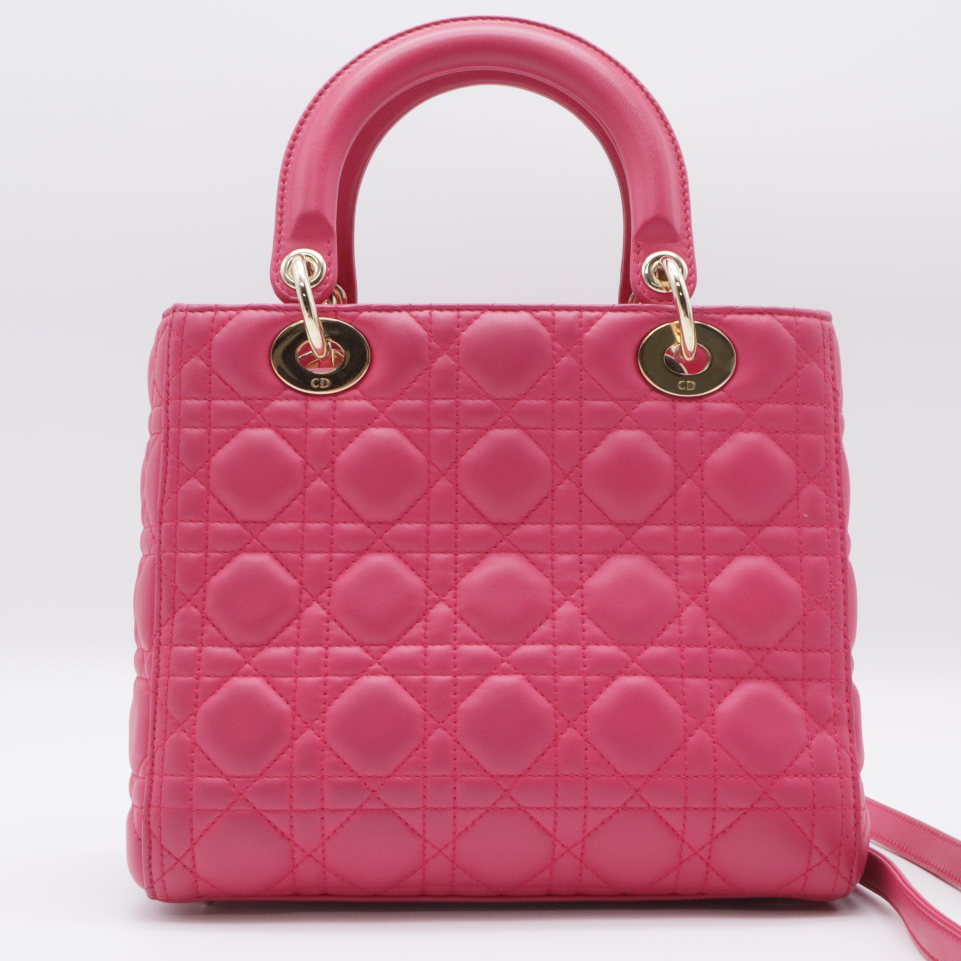 Lady Dior Bag Cannage Quilt Lambskin Medium