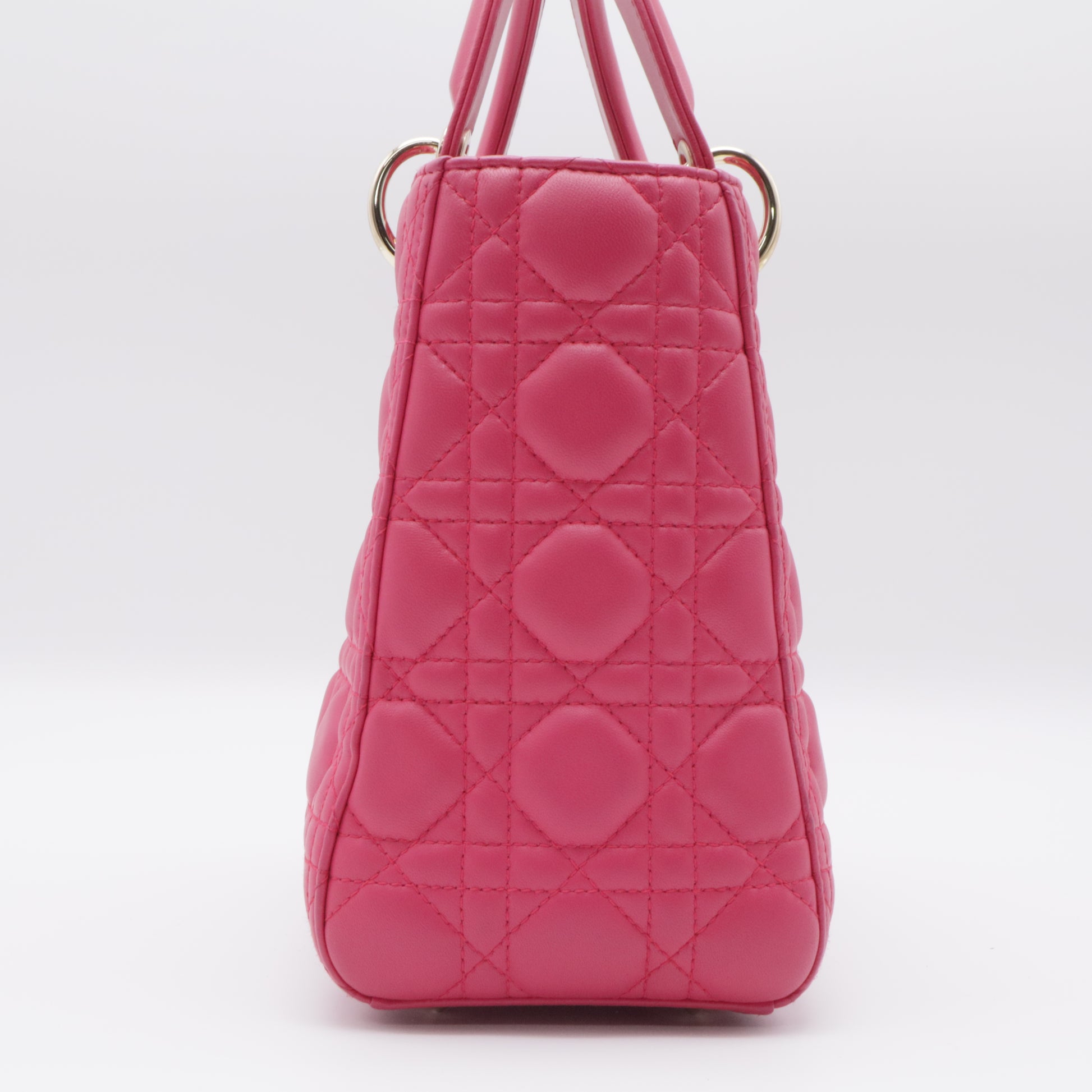 Lady Dior Bag Cannage Quilt Lambskin Medium