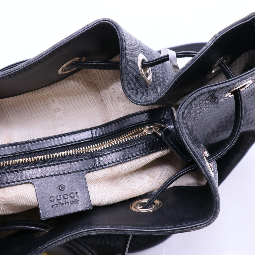 Gucci Bright Bucket Bag Diamante Leather Large Twins LDJ2473