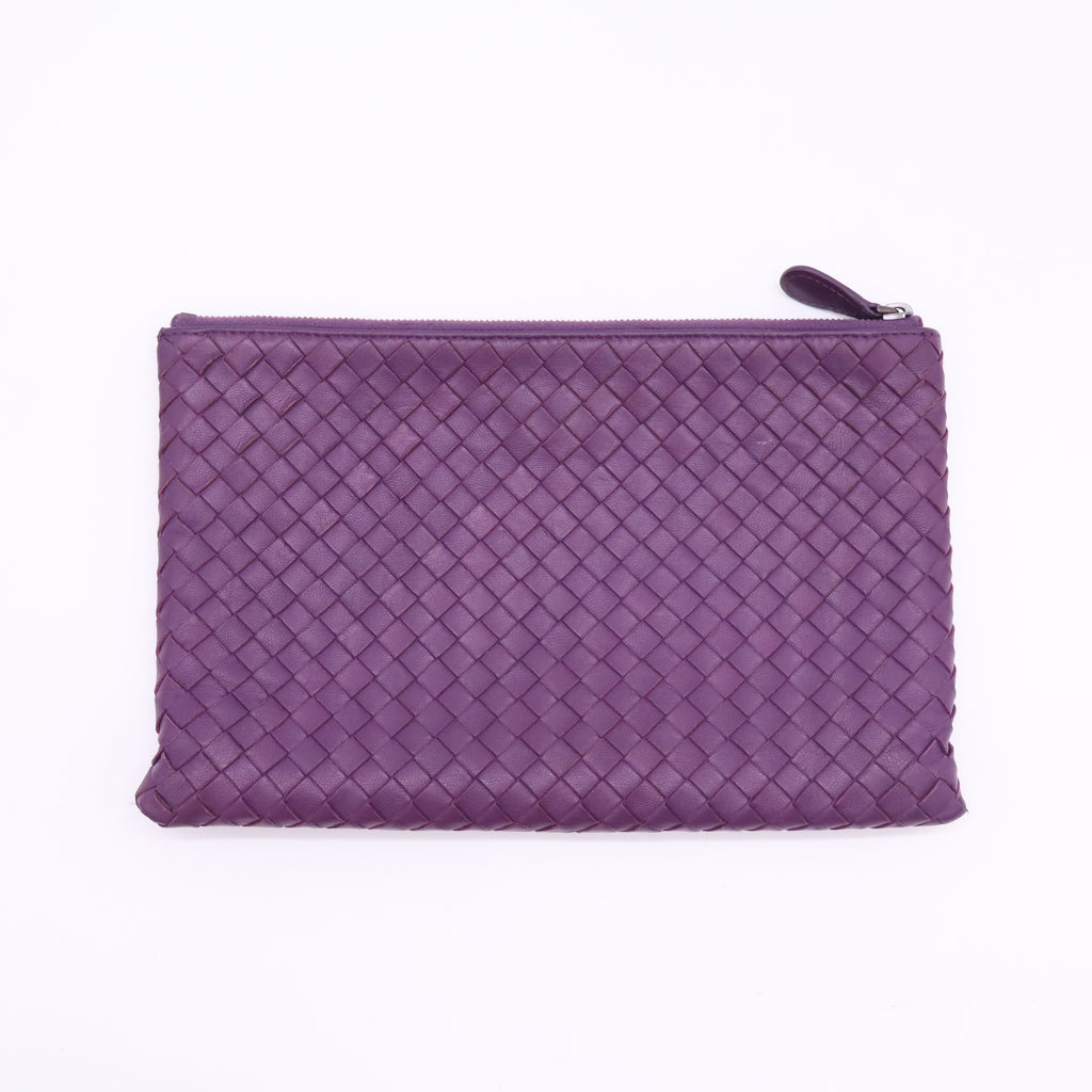 Bottega Veneta Large Nappa Intrecciato Flat Zip Biletto Pouch W23337