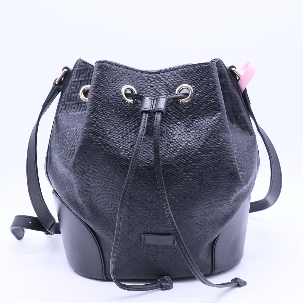 Gucci Bright Bucket Bag Diamante Leather Large Twins LDJ2473