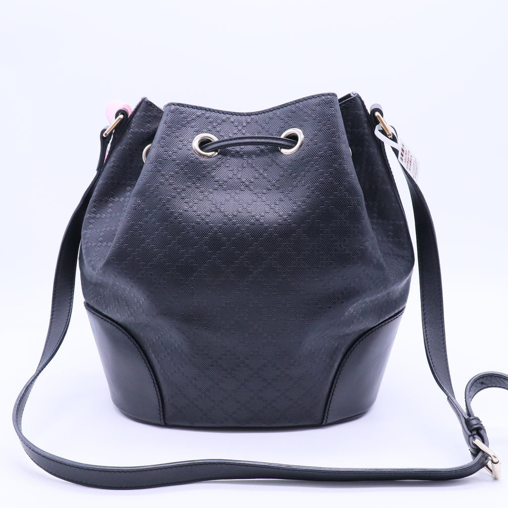 Gucci Bright Bucket Bag Diamante Leather Large Twins LDJ2473