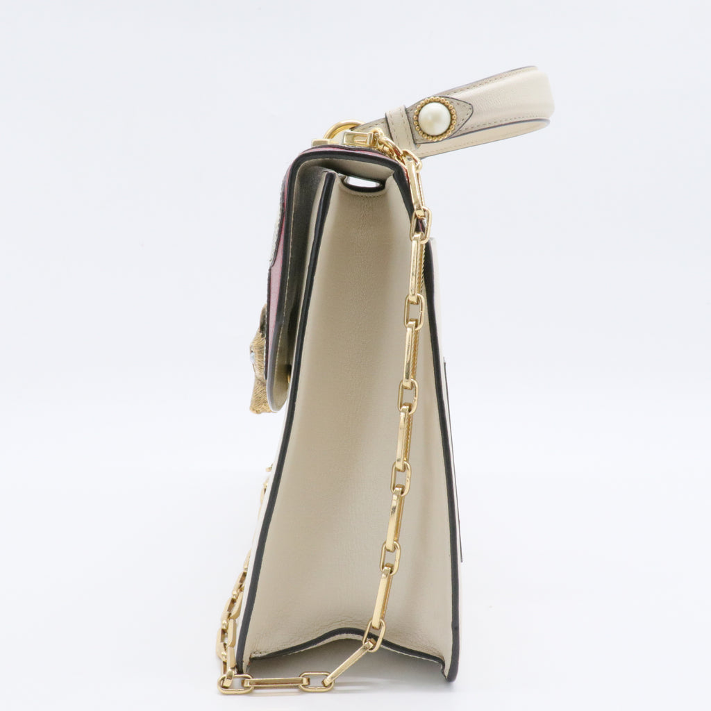 Broche Flap Bag Leather with Snakeskin