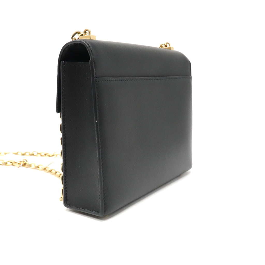 Hermes Chevre Mysore Verrou Clutch Black twins LDJ4788