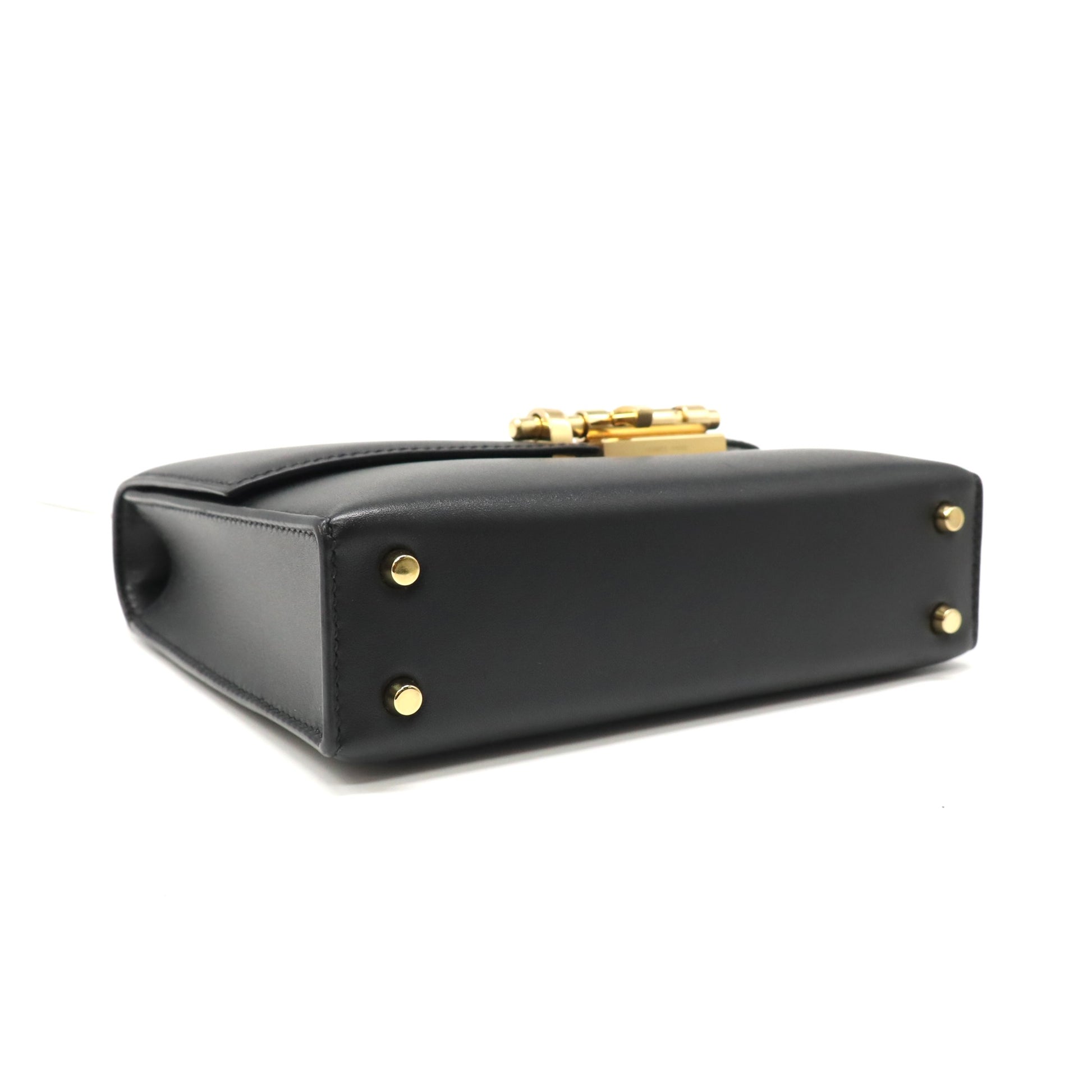 Hermes Chevre Mysore Verrou Clutch Black twins LDJ4788
