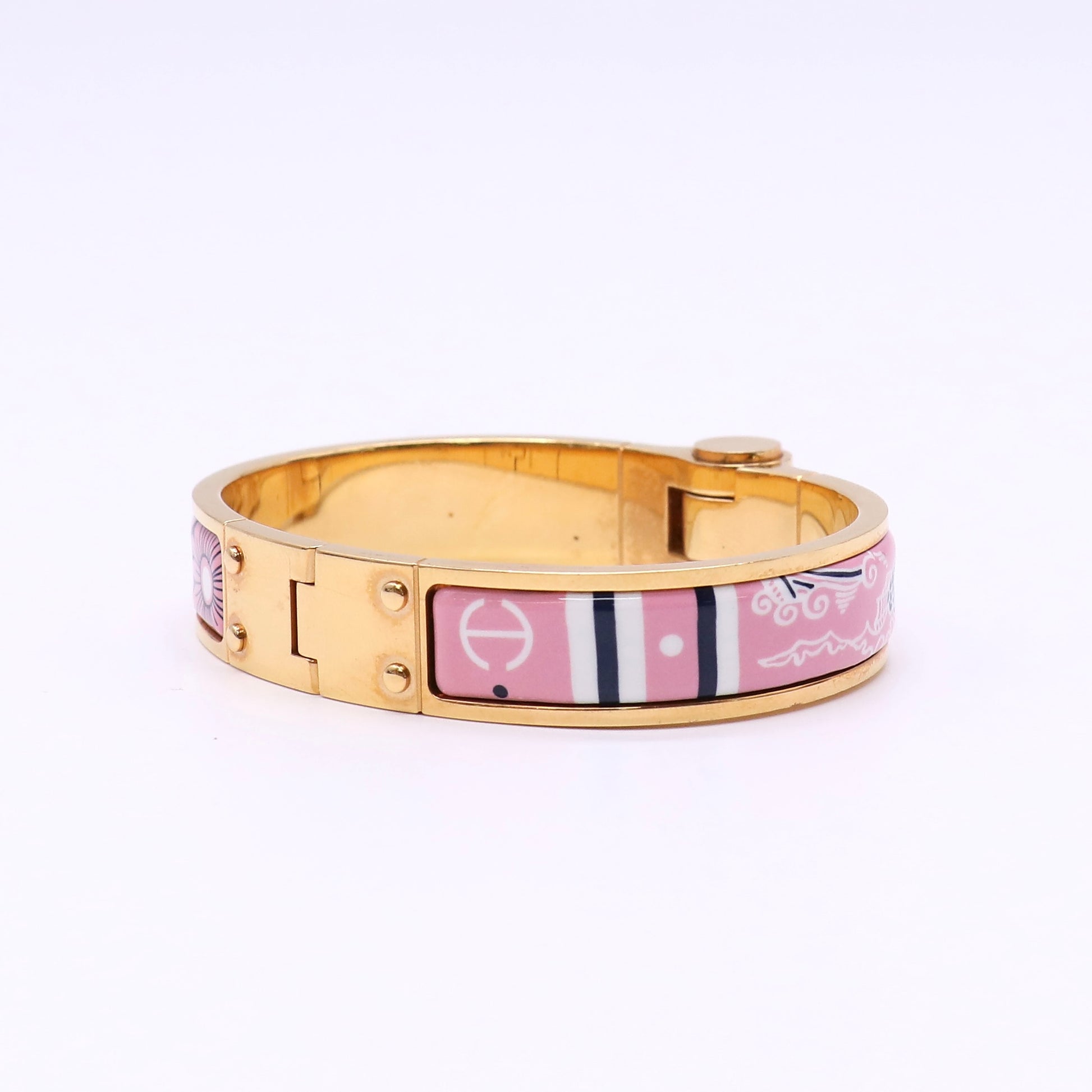 Hermes Grand Apparat hinged bangle Twins LDJ4707