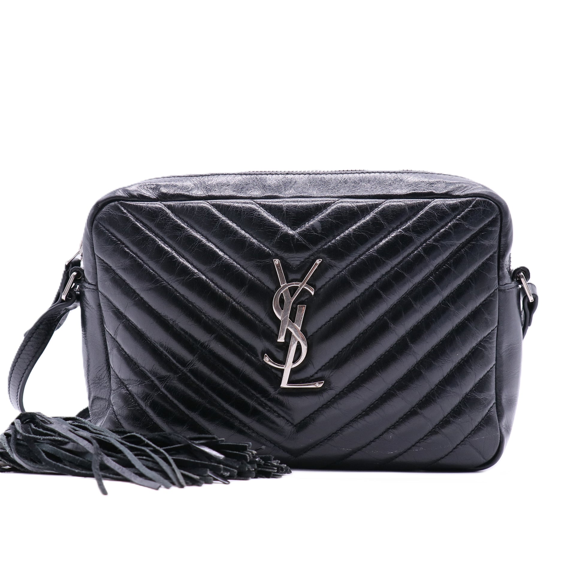 Lou Camera Bag Matelasse Chevron Leather Small