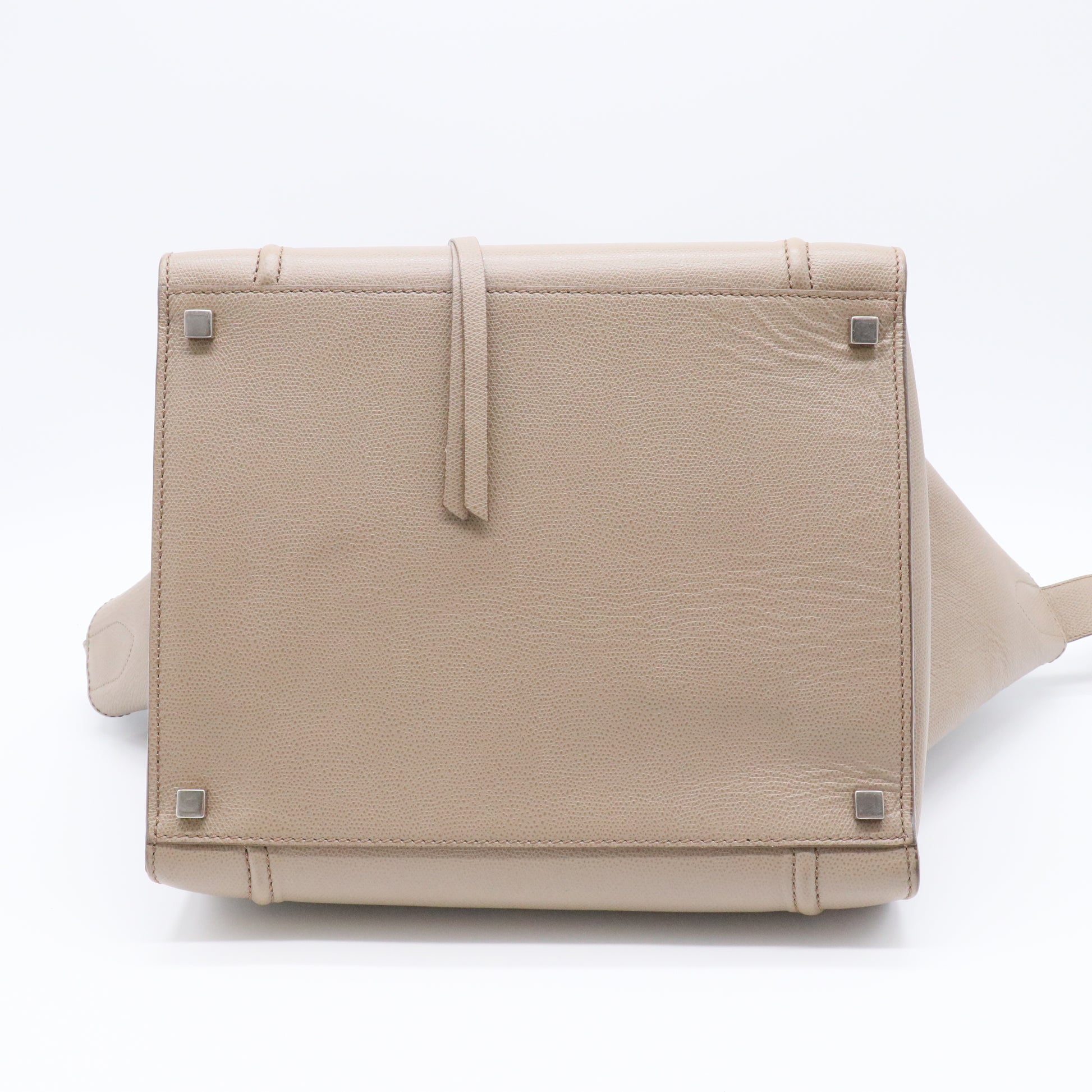 Taupe Pebbled Leather Medium Phantom Luggage Tote Bag twins