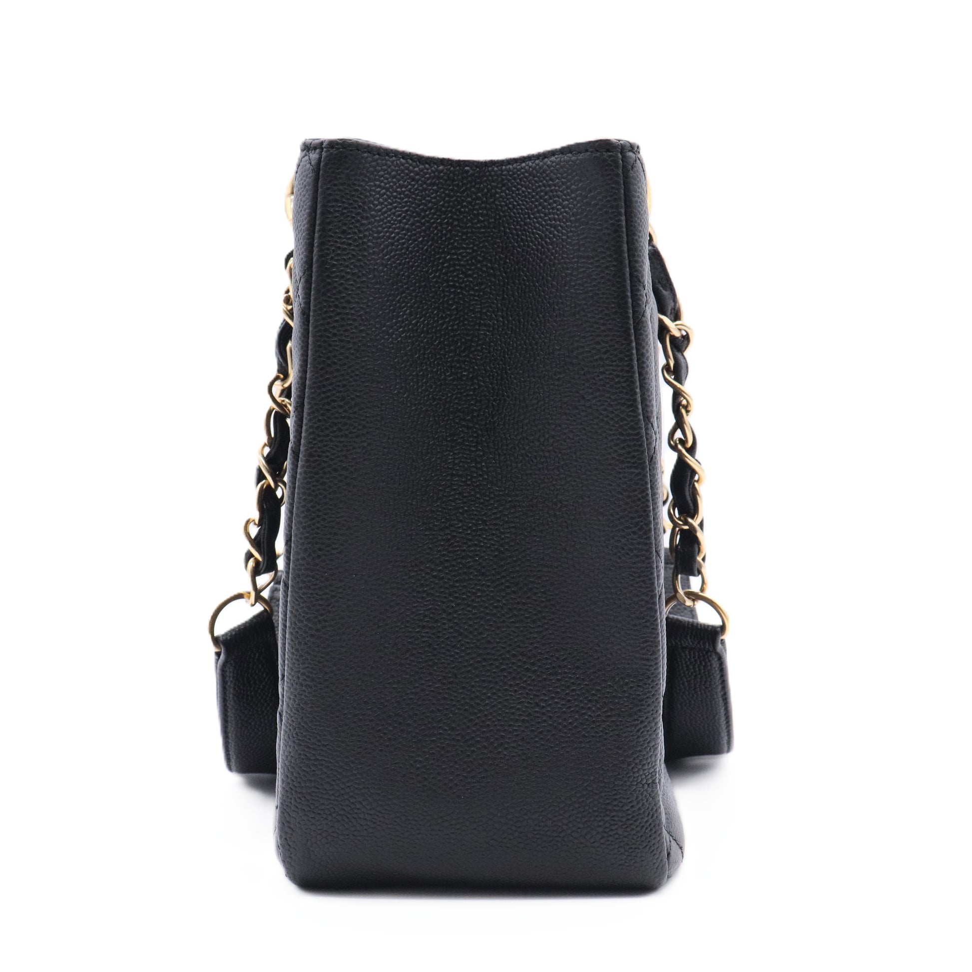 Caviar Quilted Grand Shopping Tote GST Black twins B23322