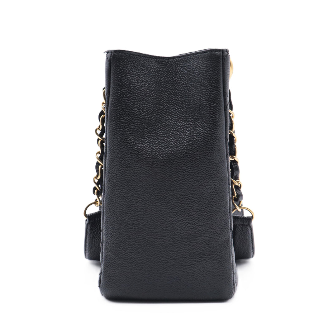 Caviar Quilted Grand Shopping Tote GST Black