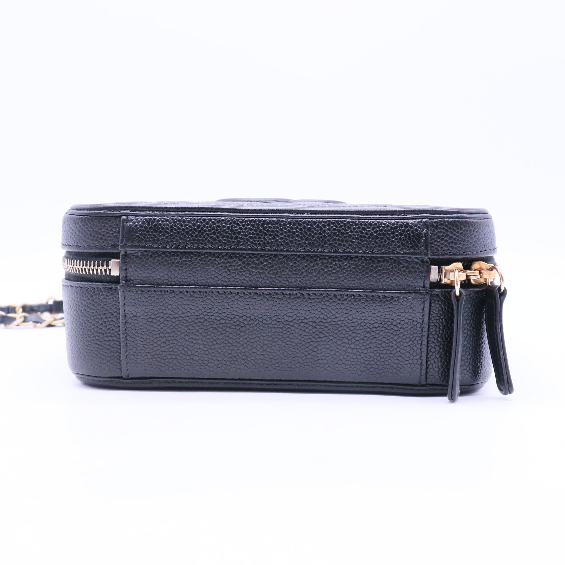 Filigree Vanity Case Quilted Caviar Medium B11669