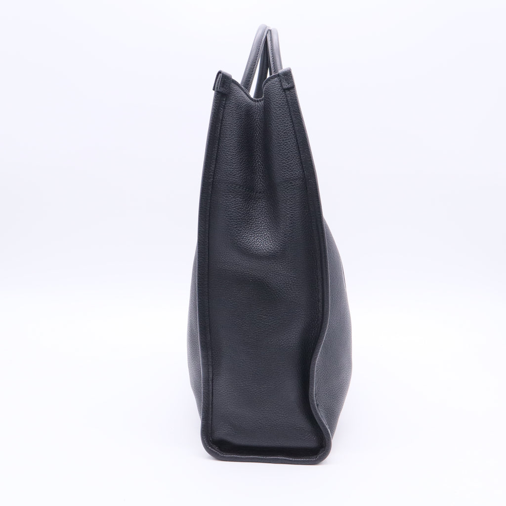 Logo Tote Embossed Leather Large Twins LDJ2490