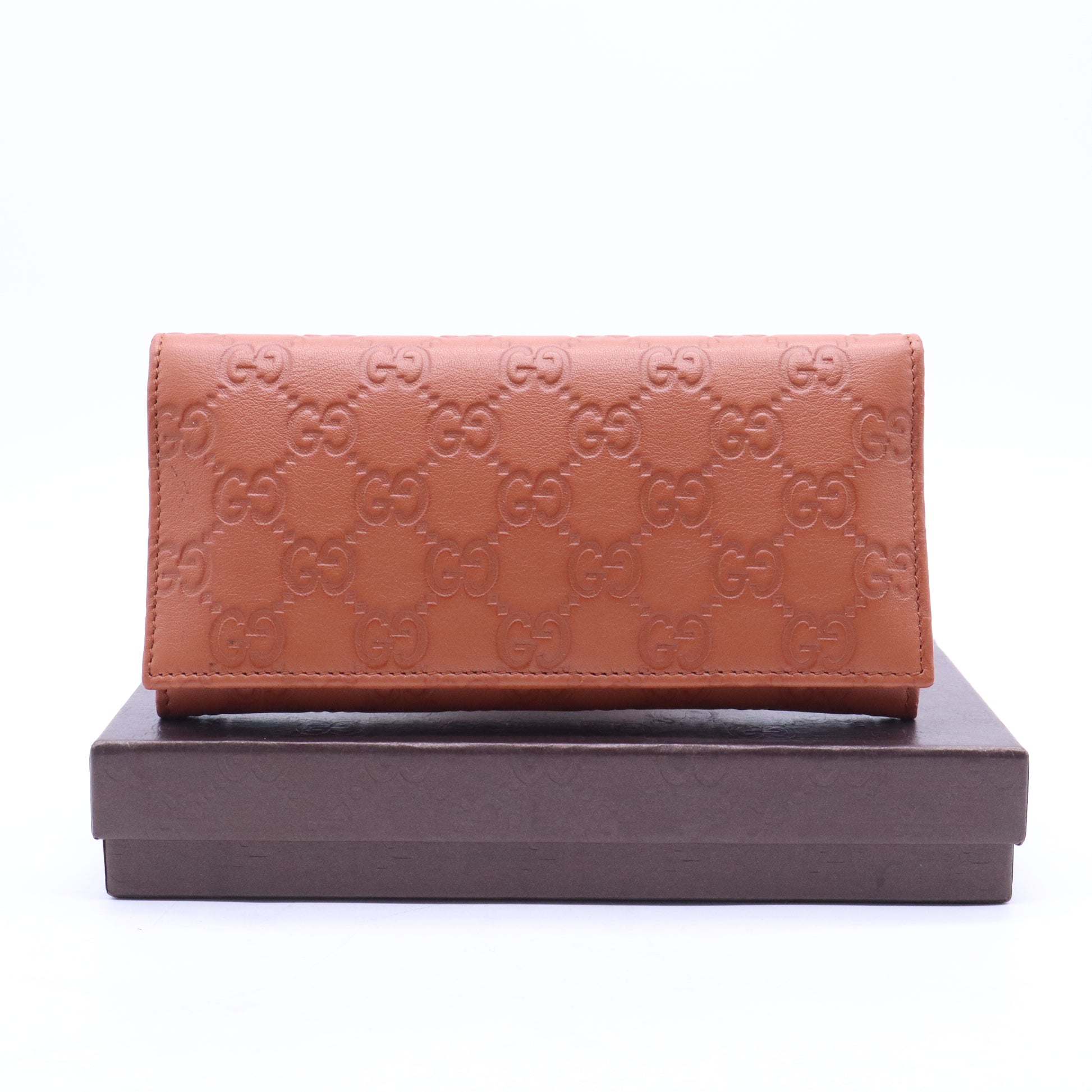 Gucci Guccissima Leather Flap Continental Wallet W21048