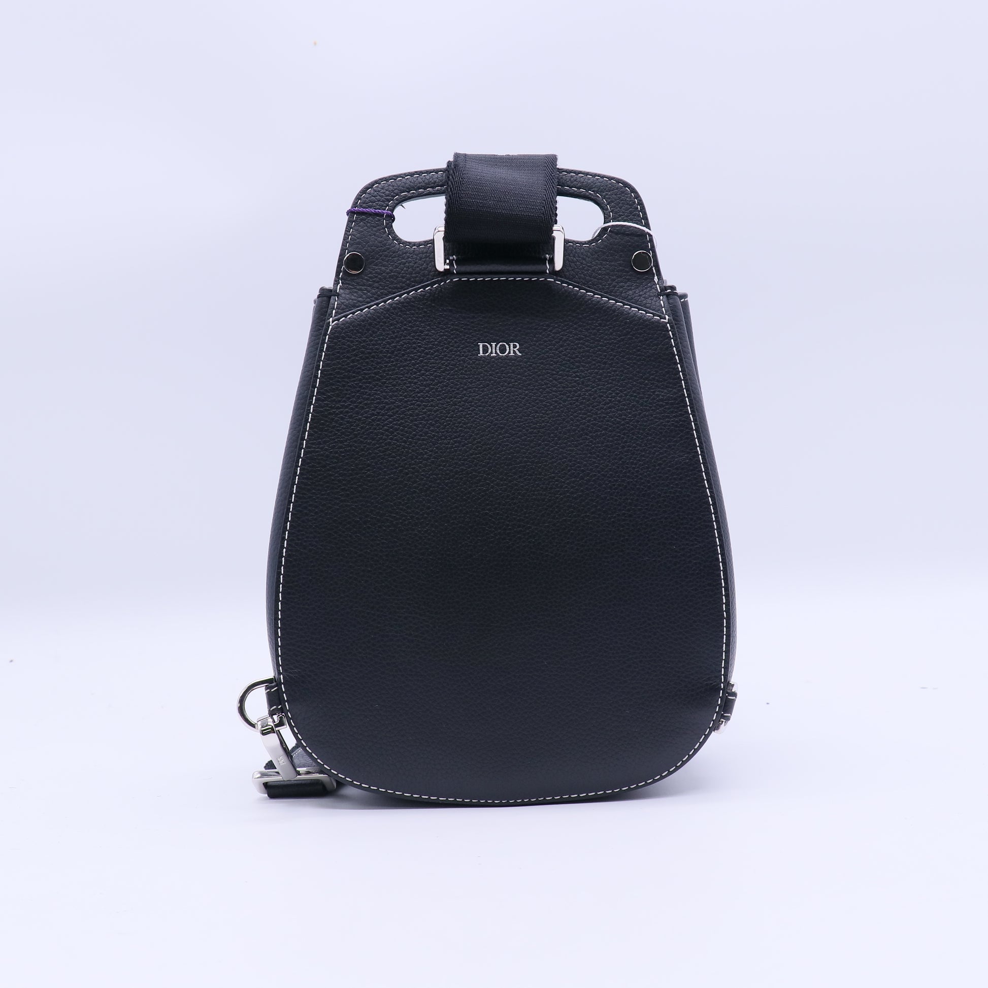 Christian Dior Grained Calfskin Mini Gallop Sling Bag Black Twins LDJ3862