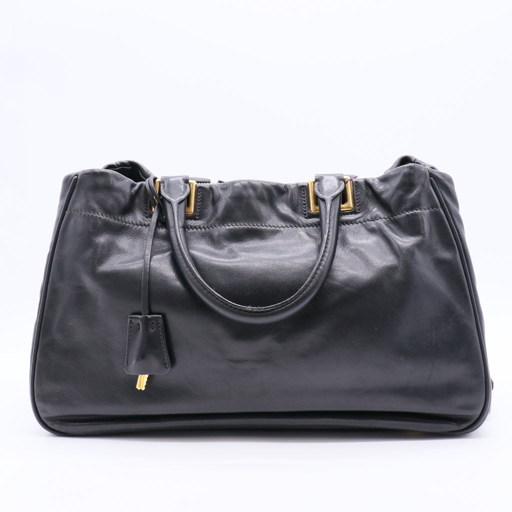 Bow Leather Two-way Bag twins