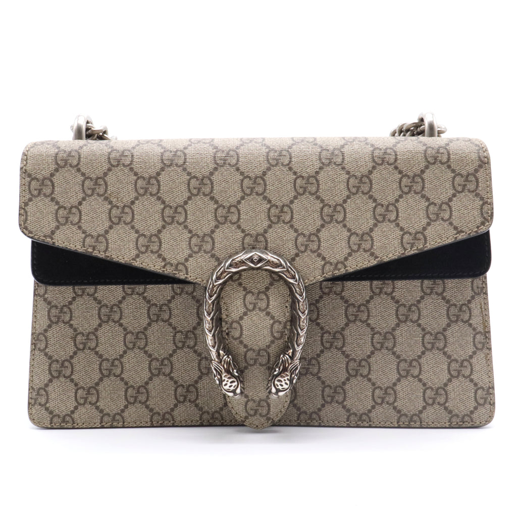 Dionysus Bag GG Coated Canvas and Leather Small Gisel
