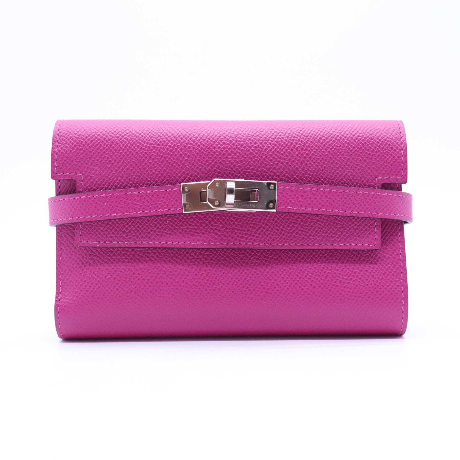 Kelly Wallet Medium Epsom Rose Pourpre PHW W21090