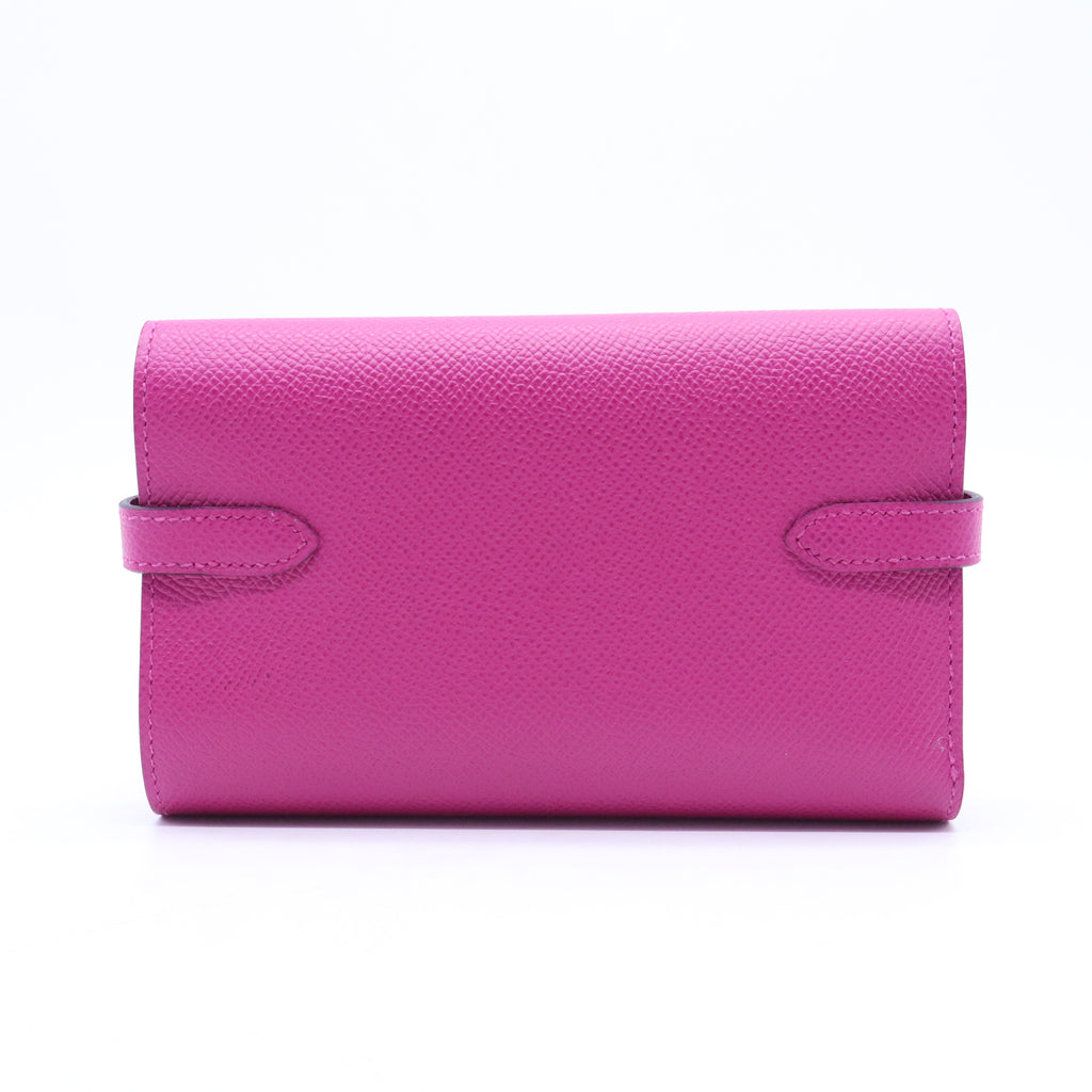 Kelly Wallet Medium Epsom Rose Pourpre PHW W21090