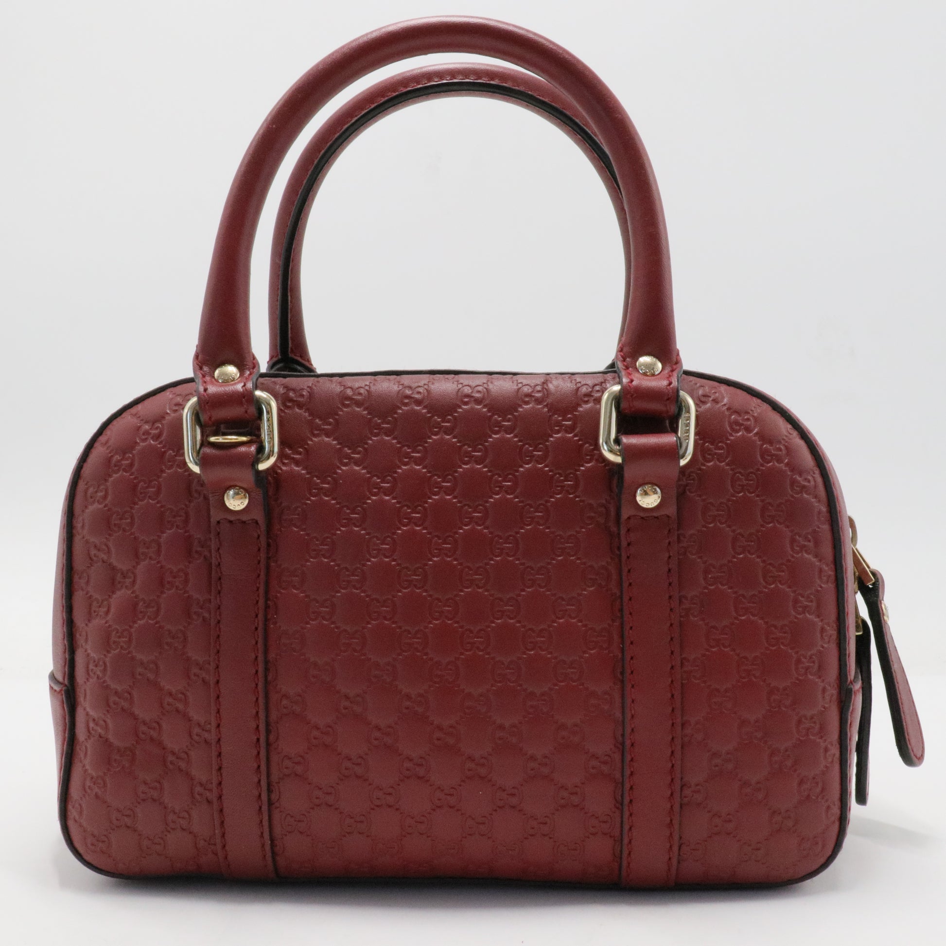 Gucci Red Microguccissima Leather Small Boston Bag