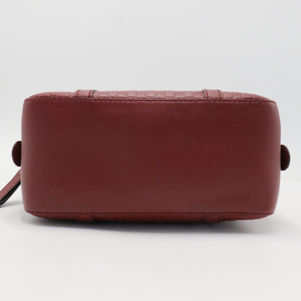 Gucci Red Microguccissima Leather Small Boston Bag