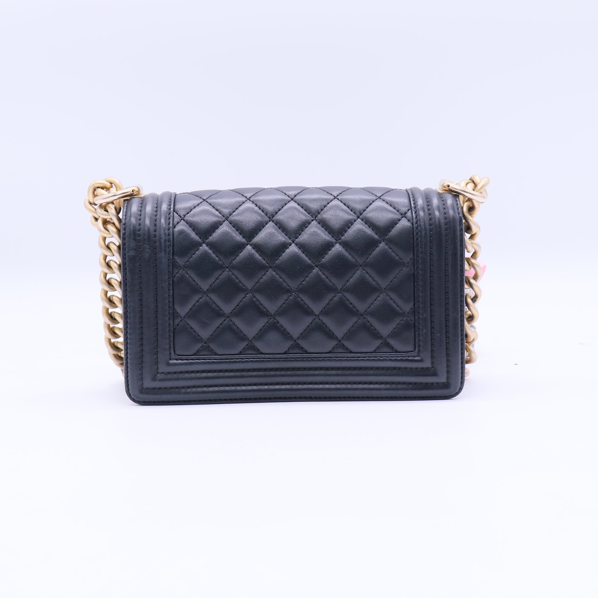 Chanel Lambskin Quilted Small Boy Flap Black Twins LDJ3857