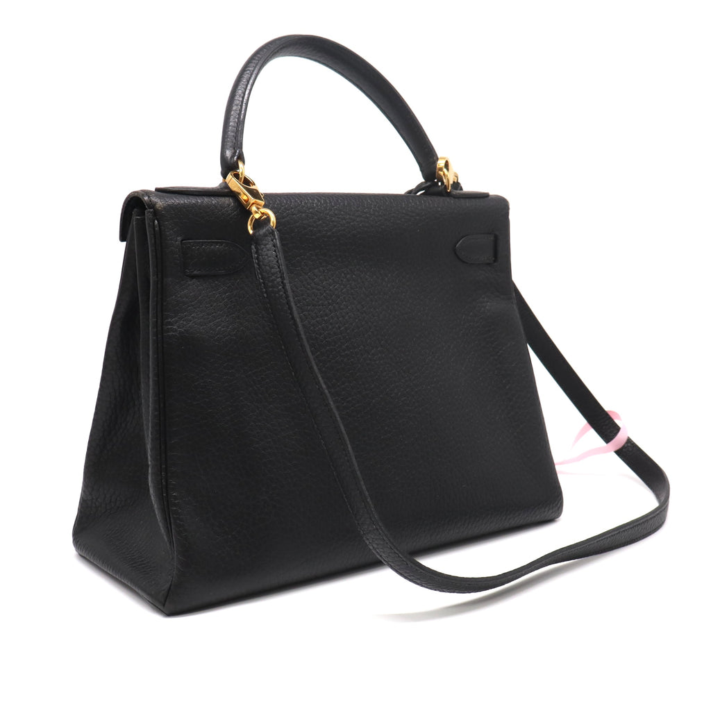 Hermes Togo Kelly Retourne 28 Black LDJ4783 twins