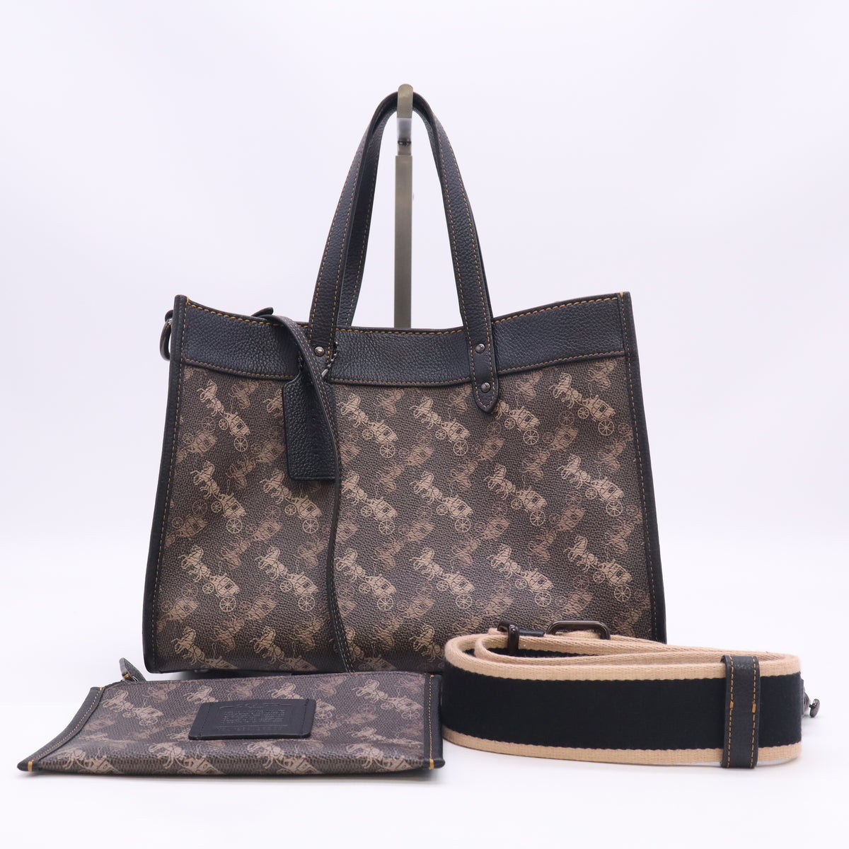 Coach Field Tote 30 with Horse and Carriage Print B24166