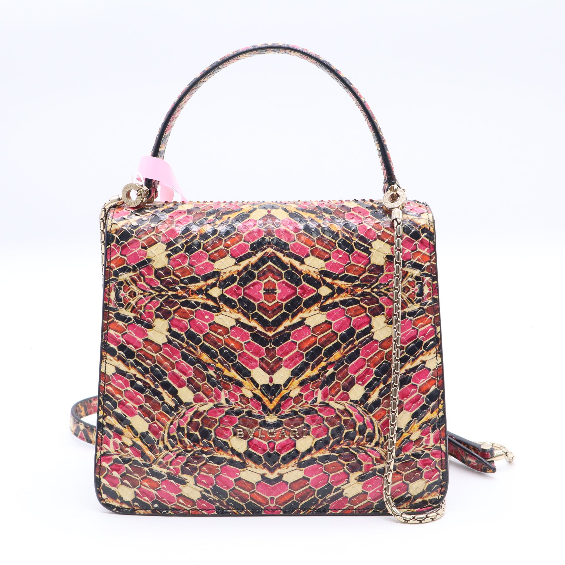 Serpenti Forever Top Handle Bag Leather Small Twins LDJ3816